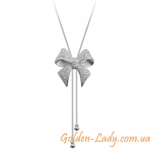Кулон на длинной цепочке "Burrerfly Silver"