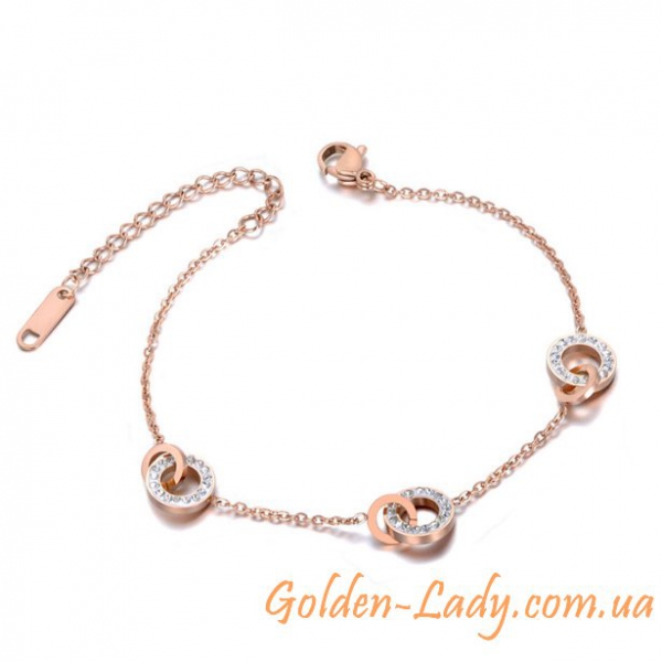 Браслет с тремя звеньями "Circles"