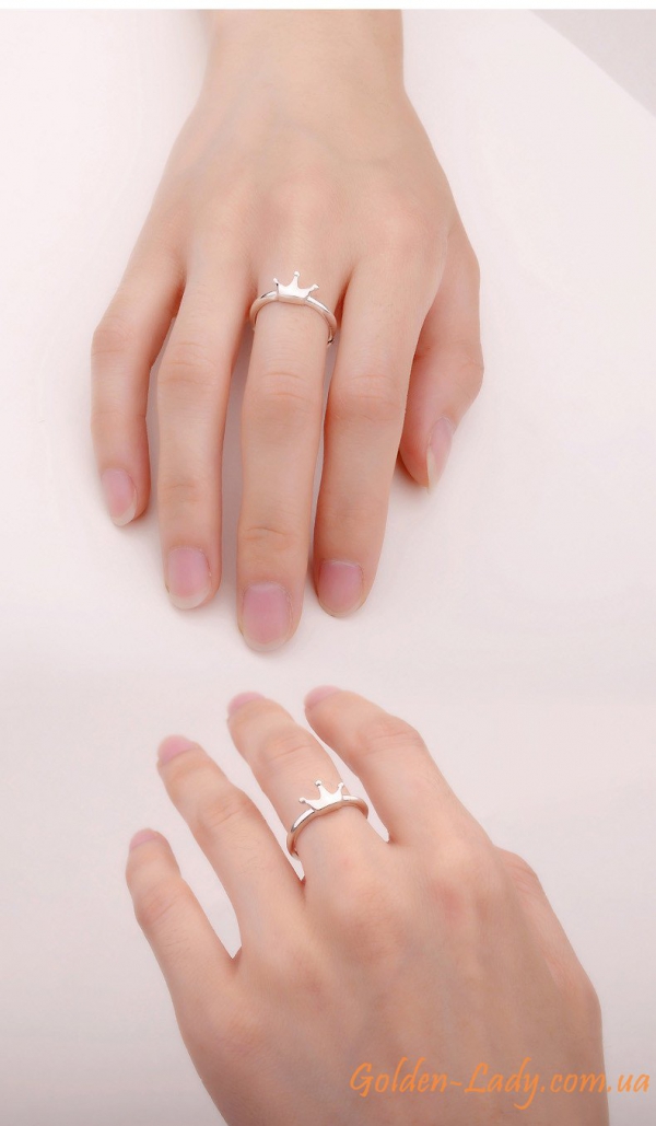 Серебряное кольцо-корона "Lana"