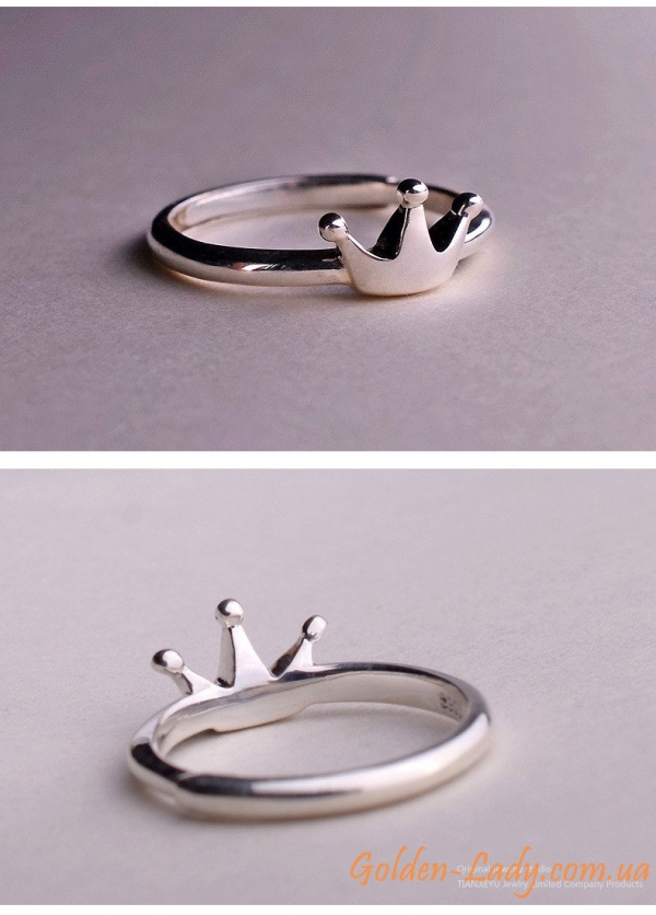 Серебряное кольцо-корона "Lana"