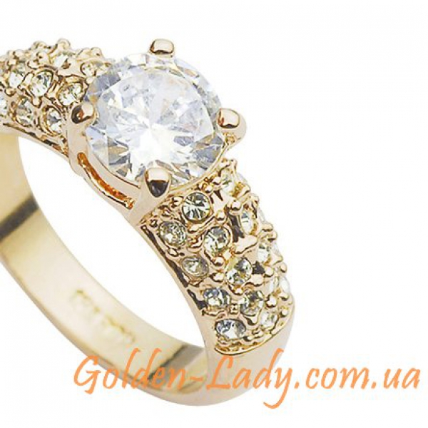 Кольцо с кристаллами Swarovski "Merlini Luxury"
