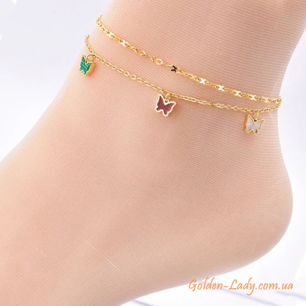 Браслет на ногу "Butterfly Spring"