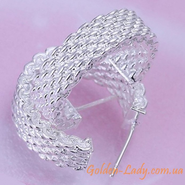 Серьги без камней в стиле "Tiffany"