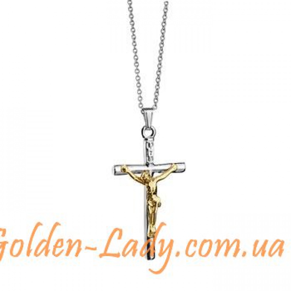 Кулон крестик с Иисусом Христом "Jesus"