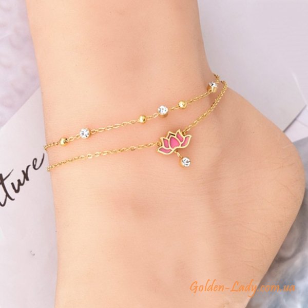 Браслет на ногу "Lotus"