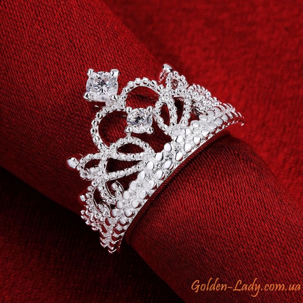 Кольцо в виде короны Silver Queen