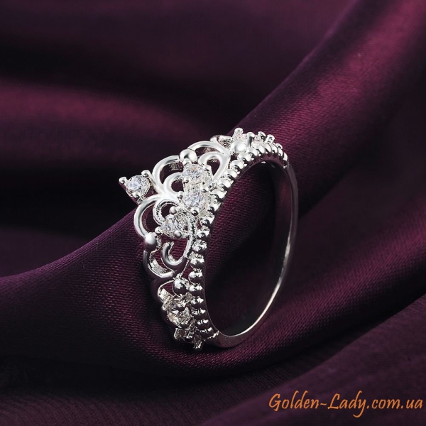 кольцо корона серебряное 925