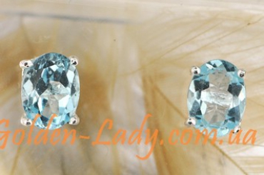 серьги из серебра 925 с топазом