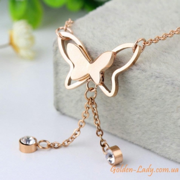 Браслет на ногу з метеликами "Butterfly Style" 