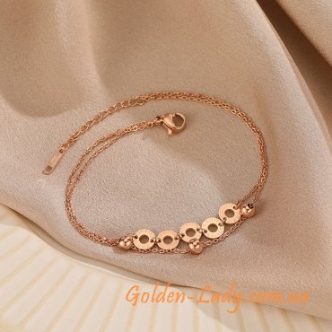Браслет на ногу "Bvlgari Style II"