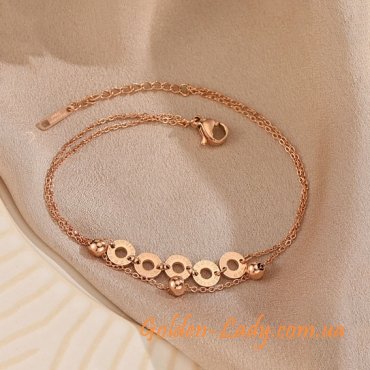 Браслет на ногу "Bvlgari Style II"