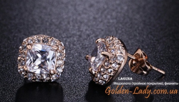 Серьги с фианитами Laguna Original