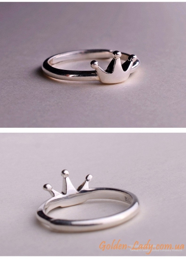Серебряное кольцо-корона "Lana"