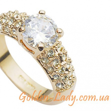 Кольцо с кристаллами Swarovski "Merlini Luxury"