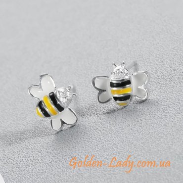 сережки у вигляді бджоли