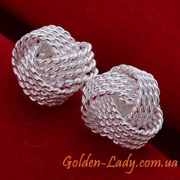 Сережки у стилі кольчуги Tiffany 
