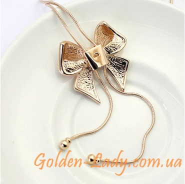 Кулон на длинной цепочке "Butterfly Gold"