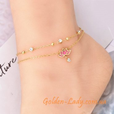 Браслет на ногу "Lotus"