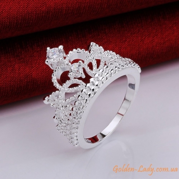 Кольцо в виде короны Silver Queen