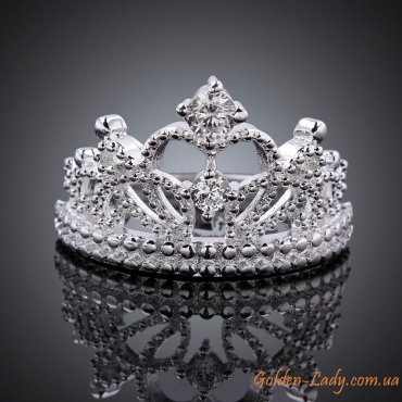 Кольцо в виде короны Silver Queen