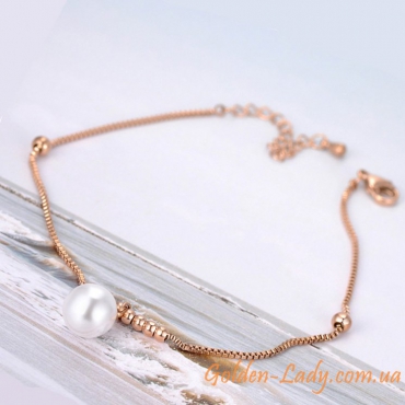 Браслет на ногу "White Pearl"