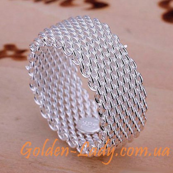 Стильное серебряное кольцо Tiffany в Украине